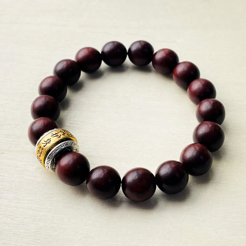 Nimara Ritual Small Leaf Red Sandalwood Amulet Protection Bracelet