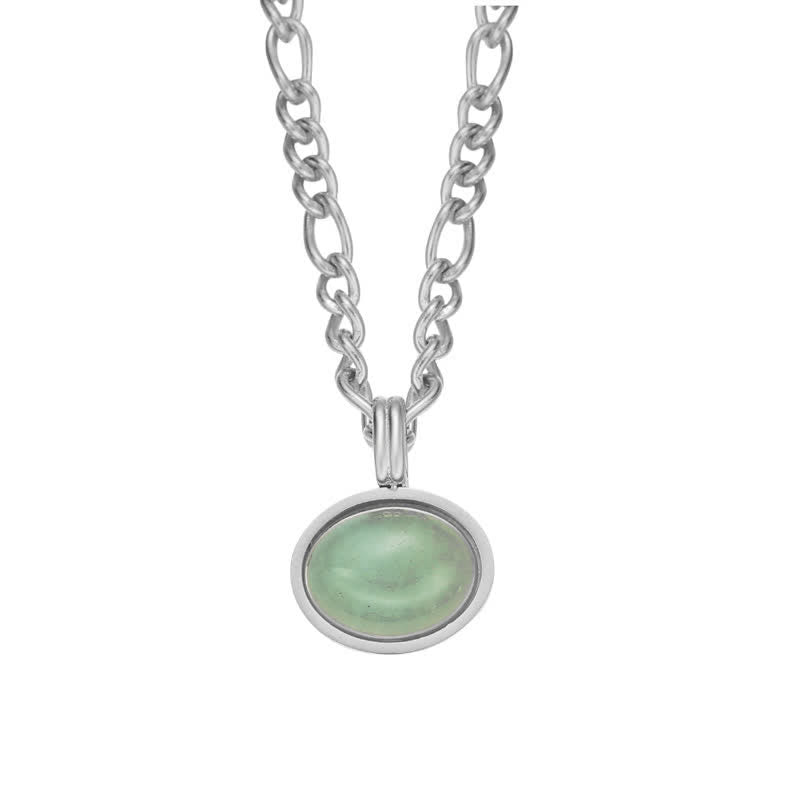 Nimara Ritual Oval Turquoise Strength Titanium Steel Necklace Pendant