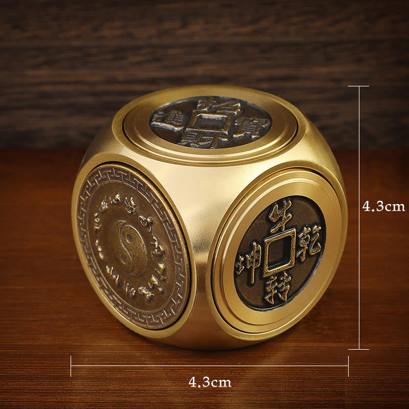 Nimara Ritual Four Beasts Feng Shui Yin Yang Bagua Copper Coin Harmony Rotatable Decoration