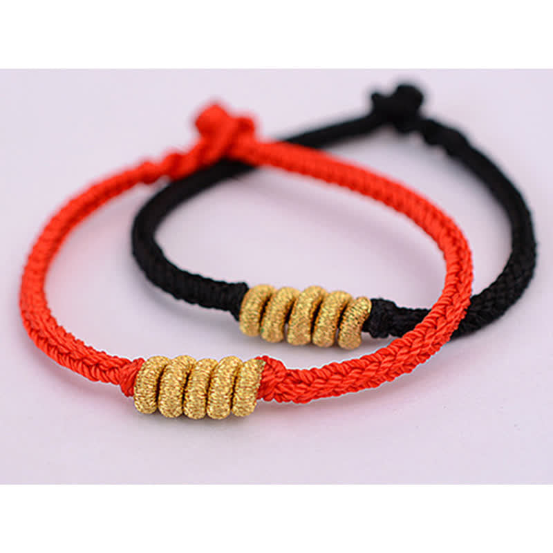 Nimara Ritual Handmade Simple Design Chinese Knotting Luck Strength Braid String Bracelet