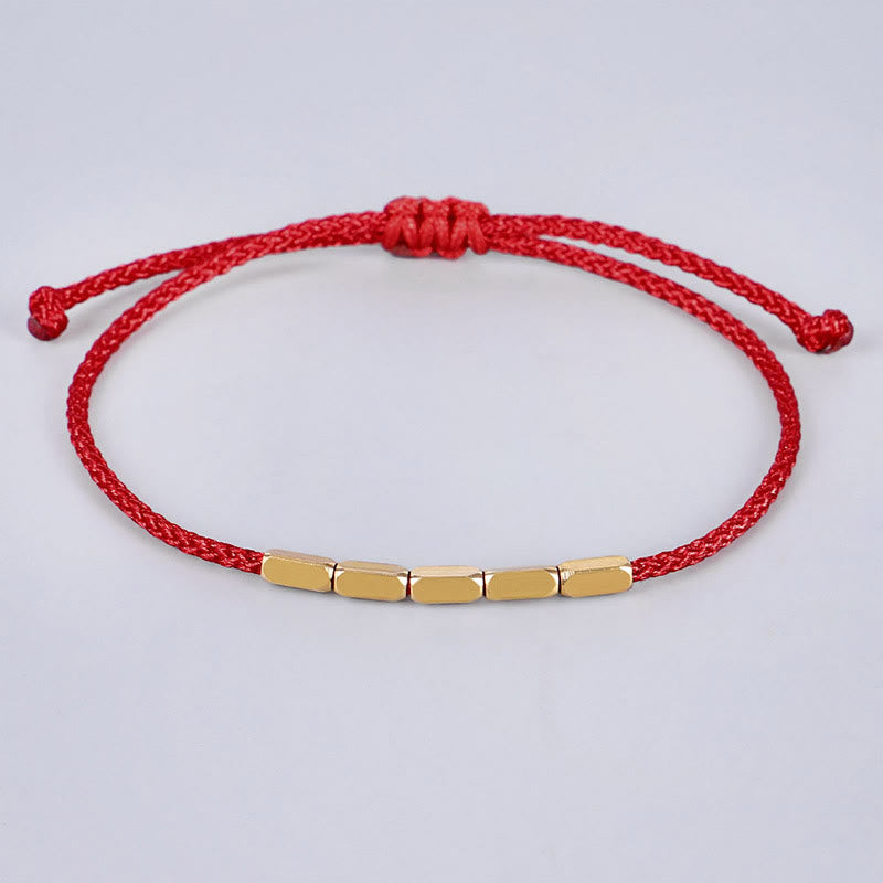 Nimara Ritual Handcrafted Copper Bead Protection Braided String Bracelet