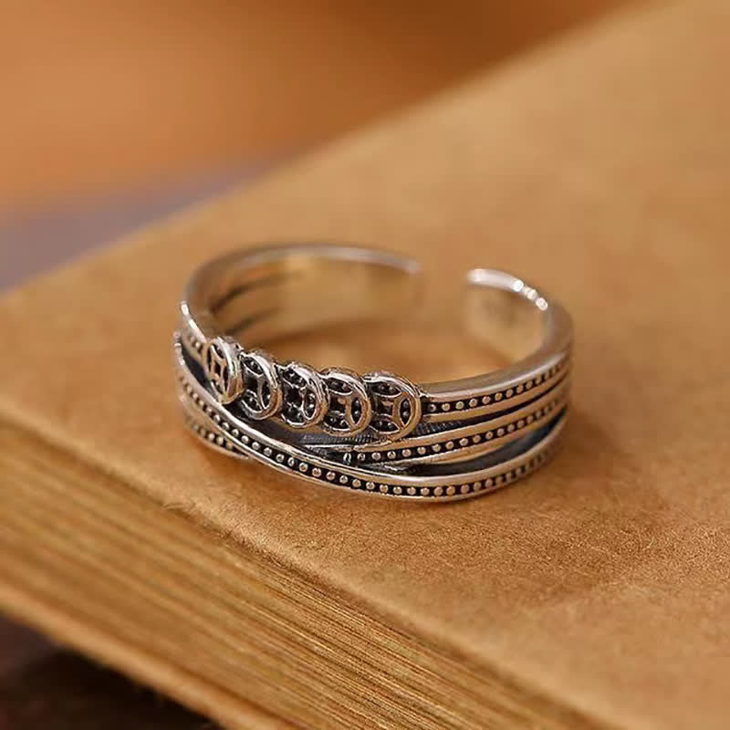 Nimara Ritual Copper Coin Wealth Luck Ring
