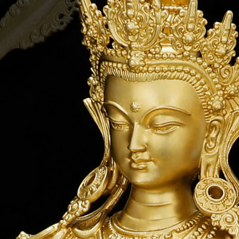 Nimara Ritual Shakyamuni Amitabha Medicine Buddha Figurine Serenity Copper Statue Home Decoration