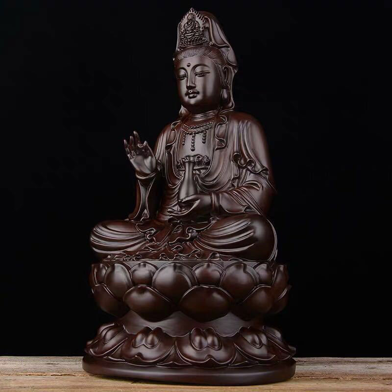 Nimara Ritual Avalokitesvara Ebony Lotus Harmony Blessing Home Decoration