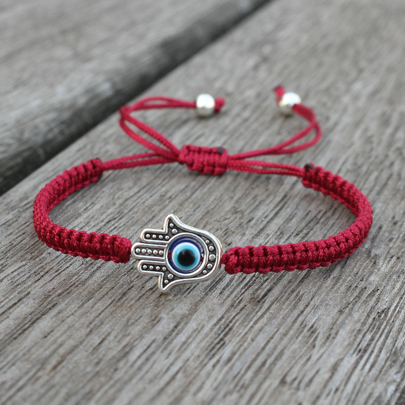 Nimara Ritual Handmade Hamsa Symbol Protection Luck String Bracelet