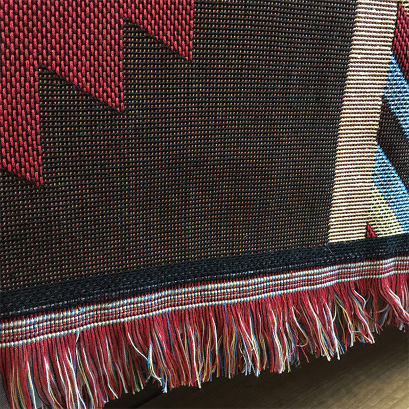Nimara Ritual Tibetan Geometric Hand-Dyed Craftsman Blanket