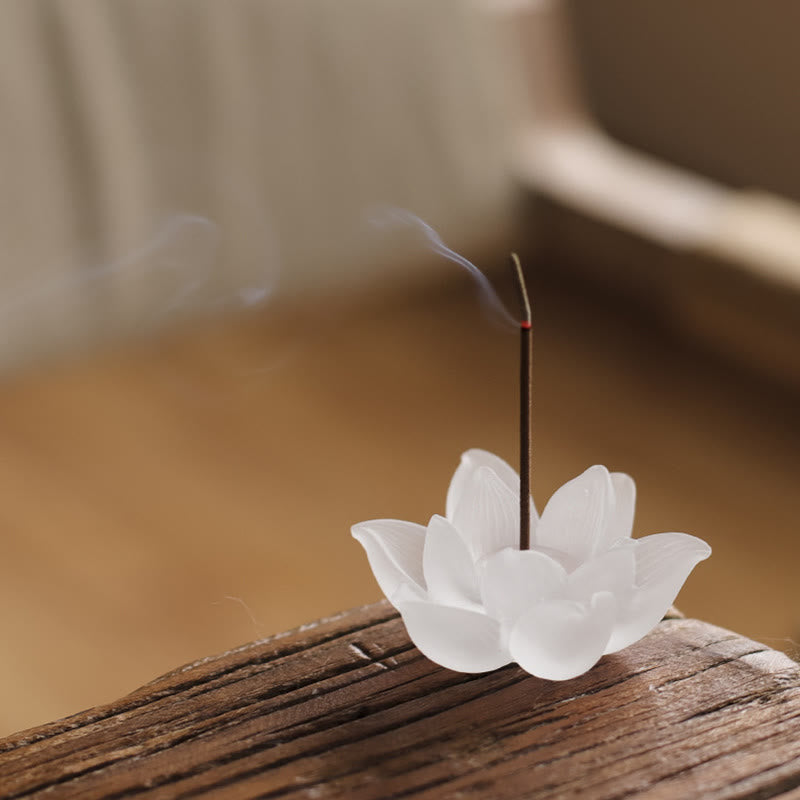 Nimara Ritual Mini Lotus Liuli Crystal Healing Meditation Stick Incense Burner