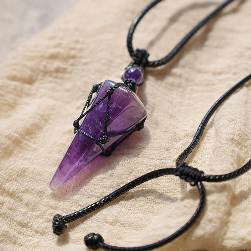 Nimara Ritual Natural Stone Pointed Pendant Necklace