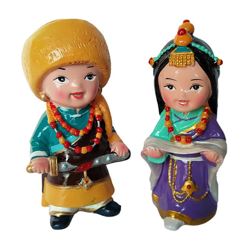 Nimara Ritual Hand Painted Tibetan Figures Creative Home Office Car Decoration Ornament