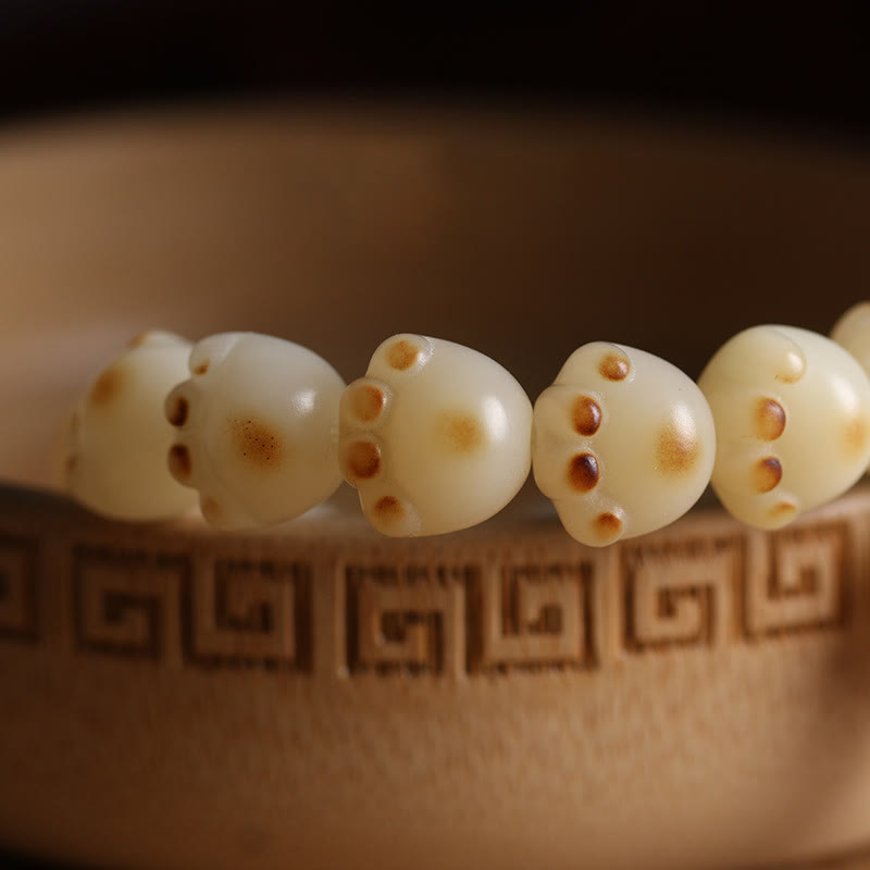 Nimara Ritual Cute Lucky Cat Bodhi Seed Cat Paw Harmony Bracelet