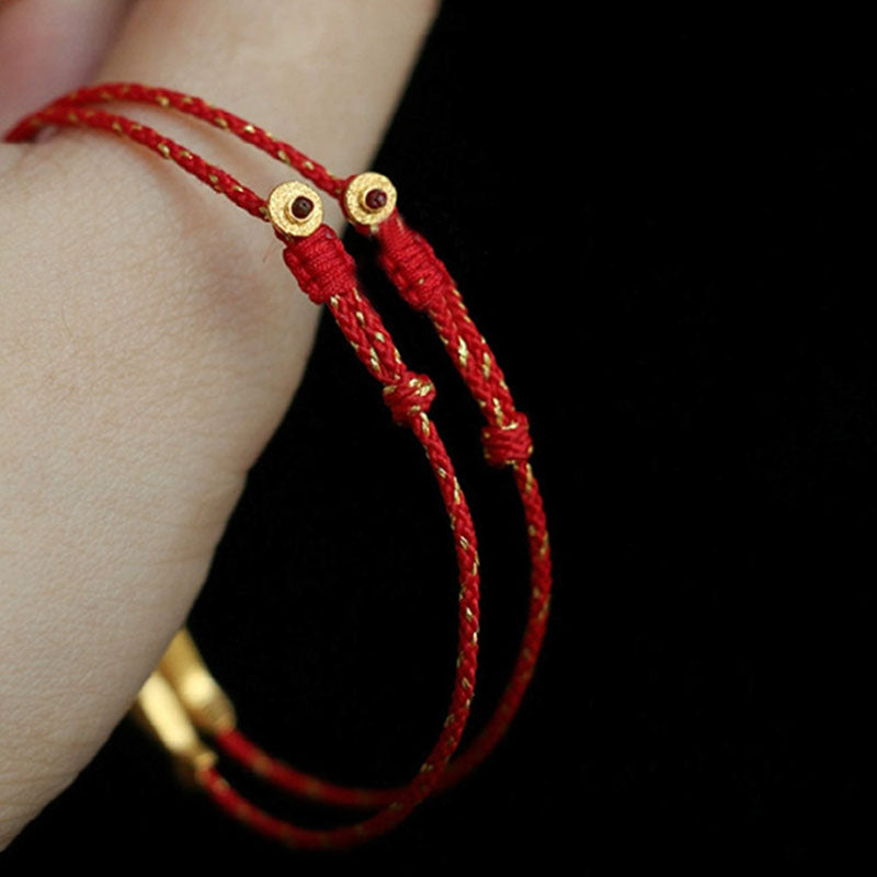 Nimara Ritual 14K Gold Plated Koi Fish Luck Wealth Braided Bracelet