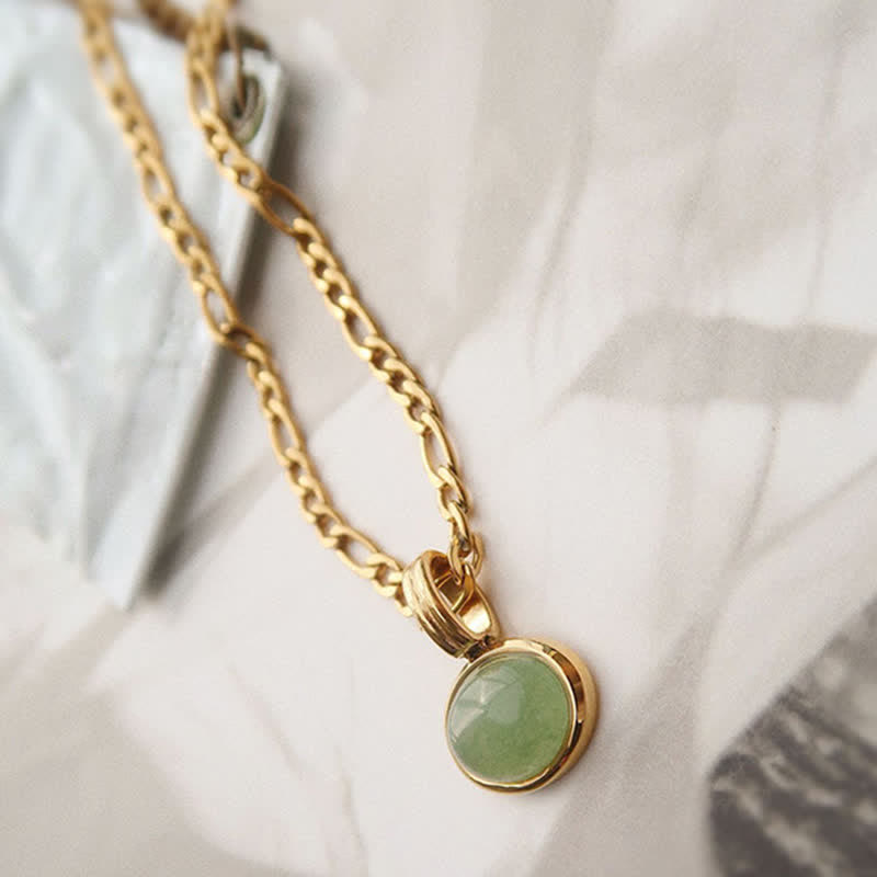 Nimara Ritual Oval Turquoise Strength Titanium Steel Necklace Pendant