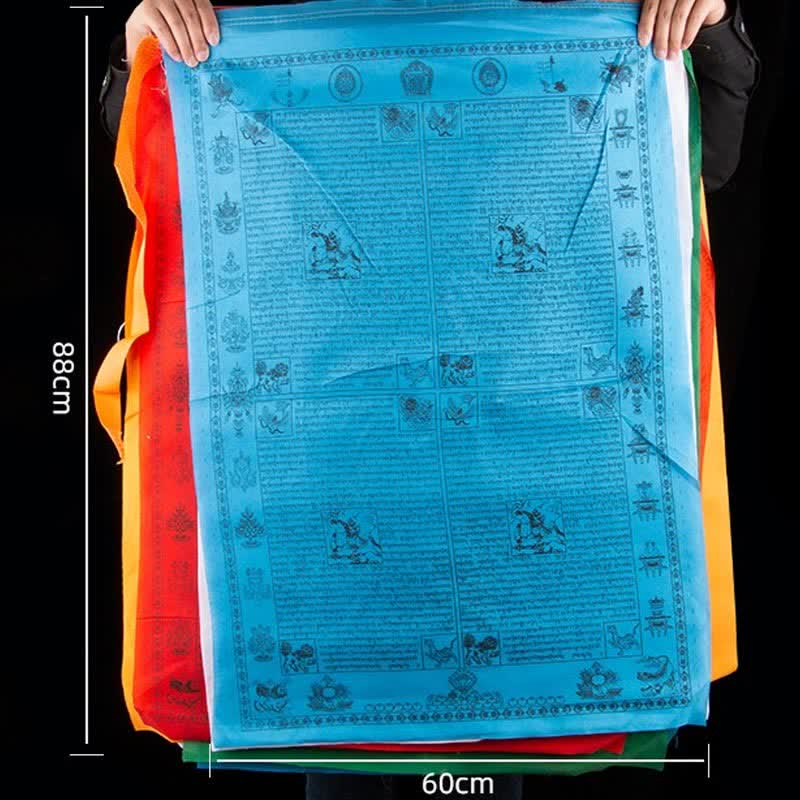 Nimara Ritual Tibetan 5 Colors Windhorse Happiness Auspicious Outdoor Prayer Flag