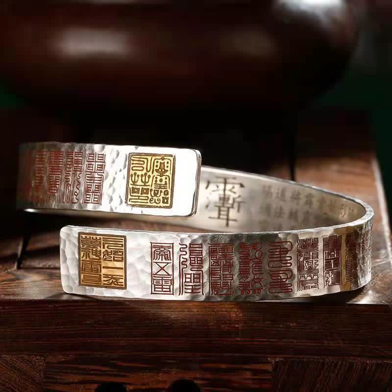 Nimara Ritual Letters Copper Balance Healing Cuff Bracelet Bangle
