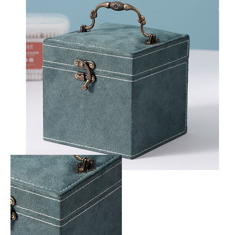 Nimara Ritual Jewelry Box Organizer Three-Layer Jewelry Storage Box Flannel Gift Box