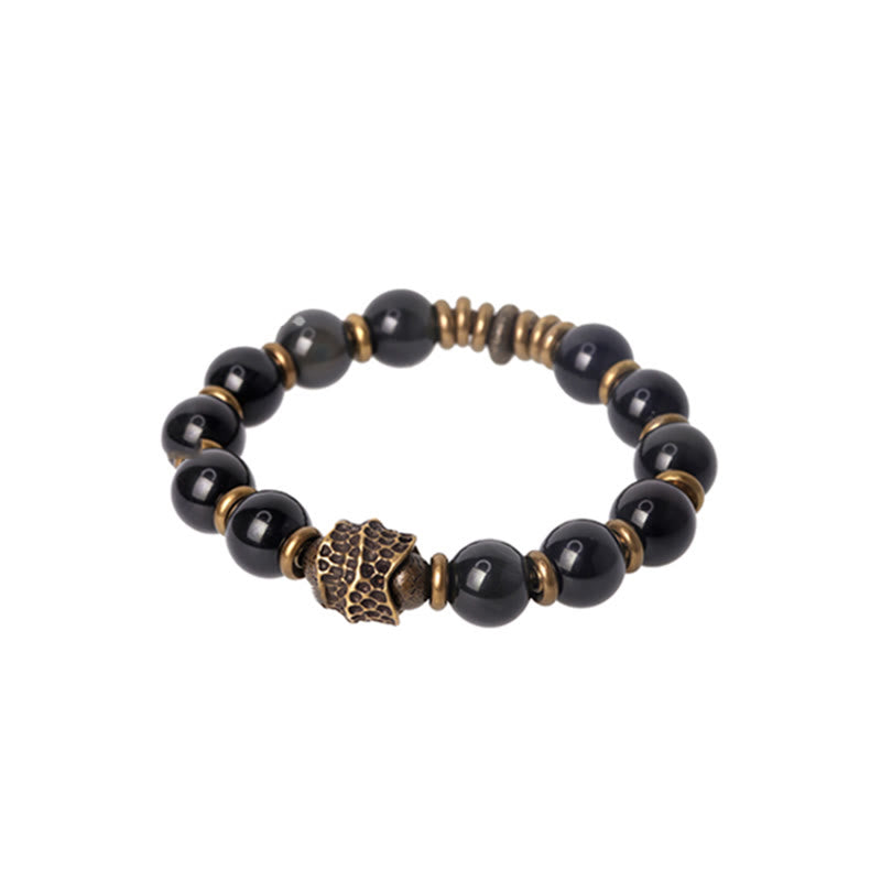 Nimara Ritual Rainbow Obsidian Copper Love Healing Bracelet
