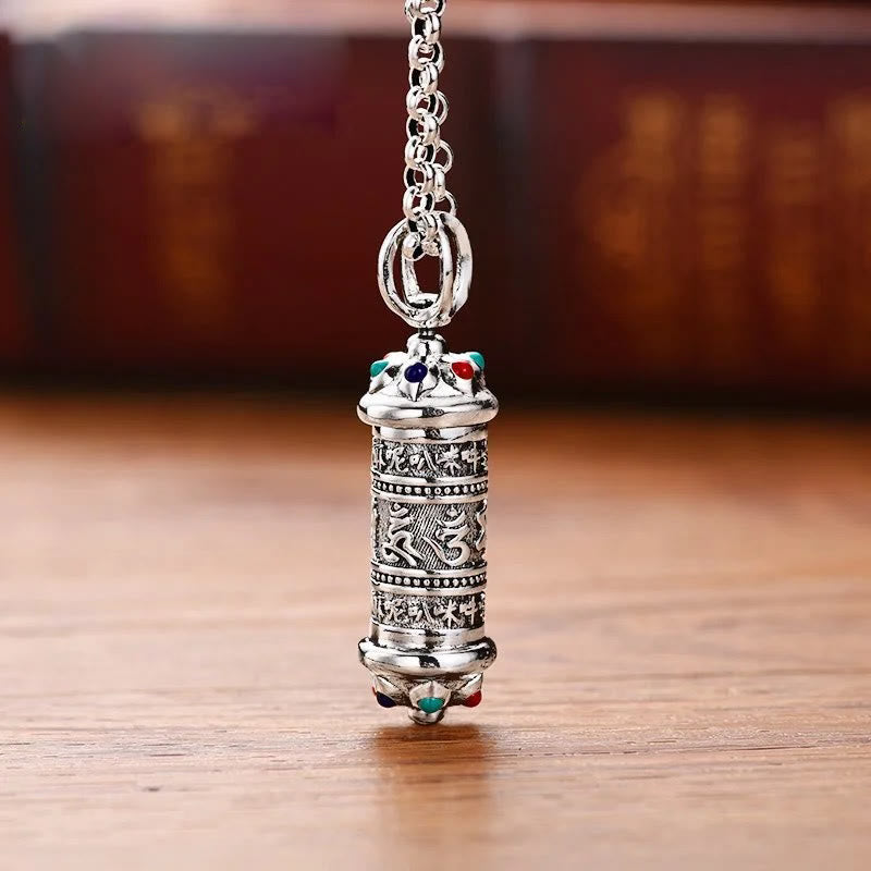 Nimara Ritual Tibetan Om Mani Padme Hum Focus Necklace Pendant
