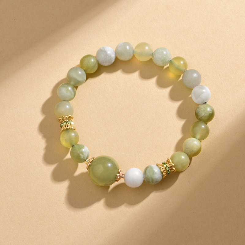 Nimara Ritual Green Grape Color Jade Abundance Bracelet