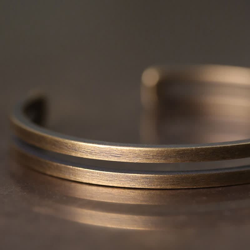 Nimara Ritual Rustic Copper Luck Viking Cuff Bracelet