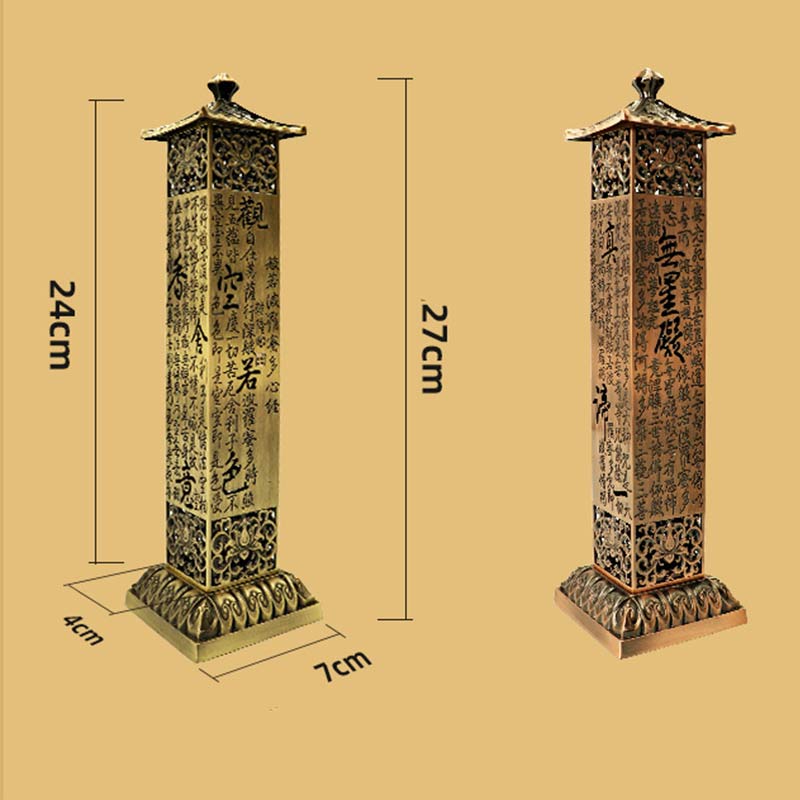 Nimara Ritual Heart Sutra Alloy Incense Holder Healing Home Decoration Incense Burner