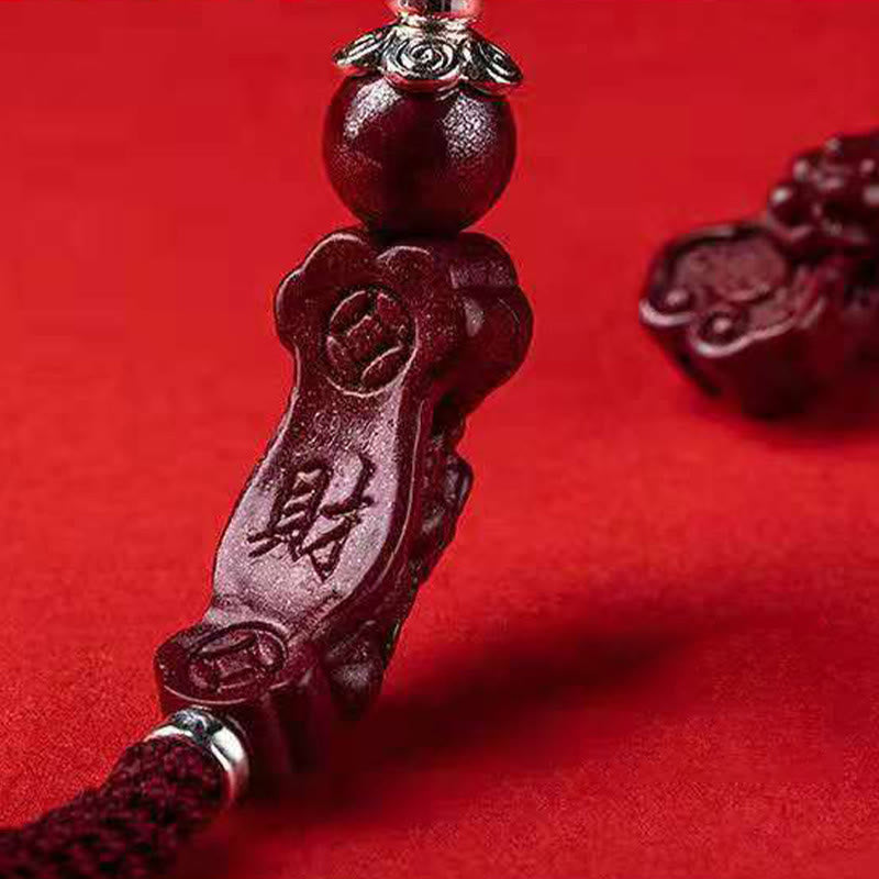 Nimara Ritual Handcrafted PiXiu Cinnabar Wealth Luck Braided Bracelet