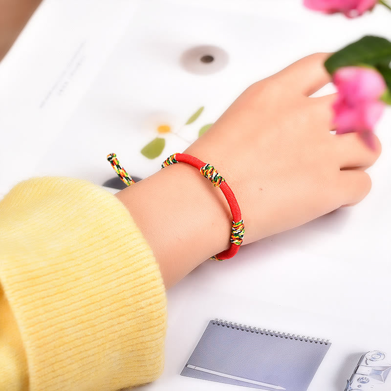 Nimara Ritual Tibetan Handmade Colorful King Kong Knot Lucky Protection Braid String Bracelet