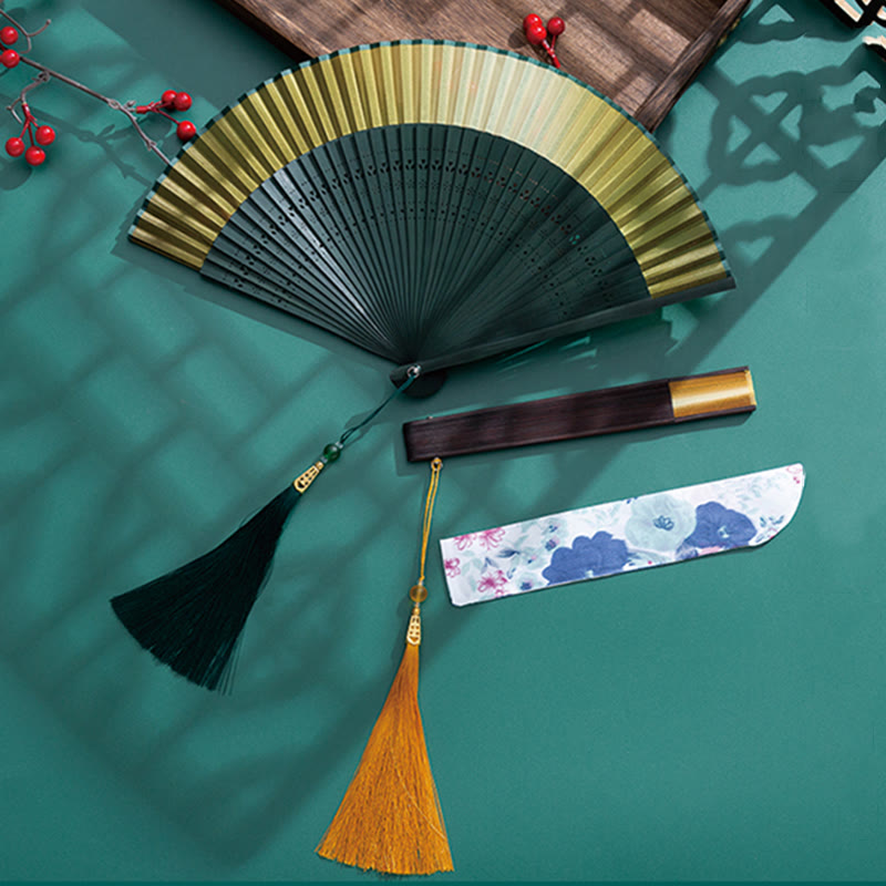 Nimara Ritual Gradient Handheld Bamboo Folding Fan