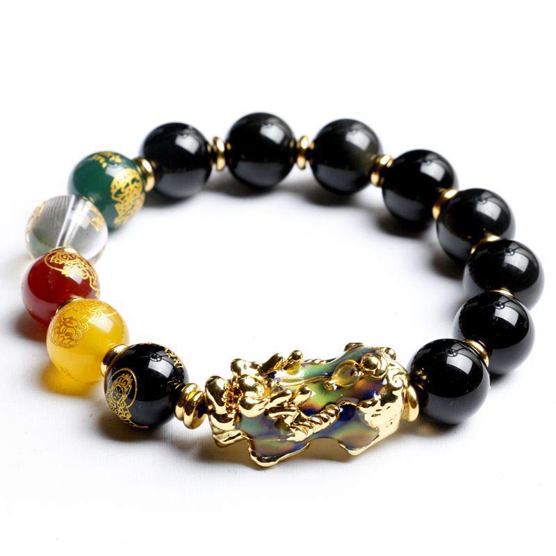 Nimara Ritual Color-Changing Pixiu Obsidian Wealth Bracelet