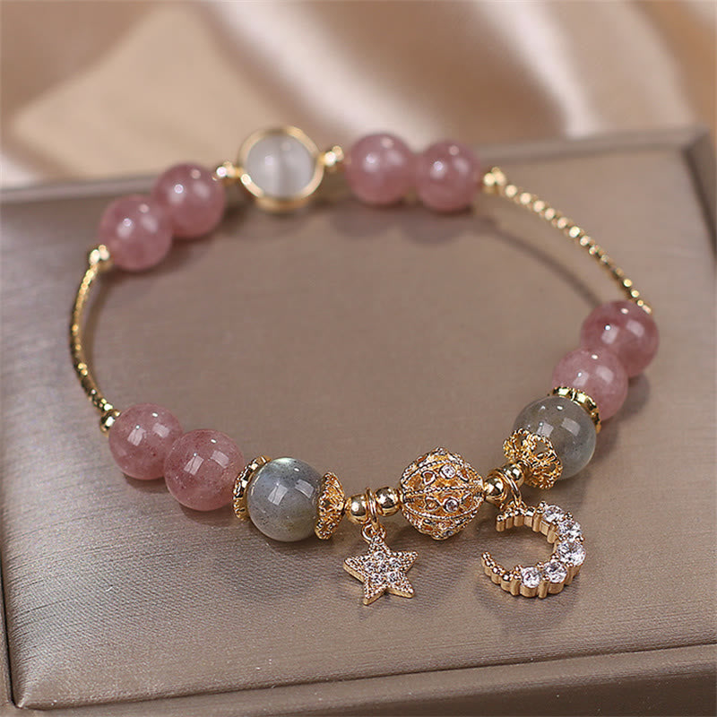 The Healing Positive Strawberry Quartz Bracelet