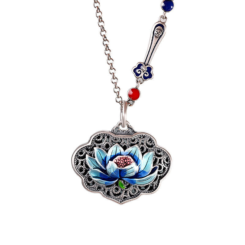 Nimara Ritual Lotus Auspicious Cloud New Beginning Necklace Pendant Ring