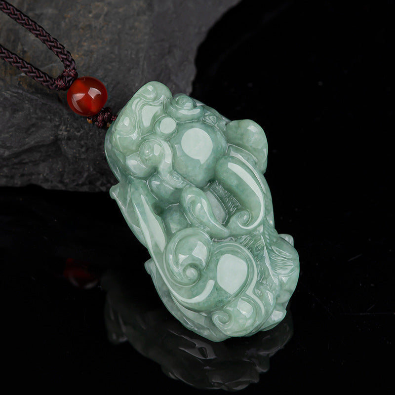 Nimara Ritual Jade PiXiu Wealth Luck String Necklace Pendant