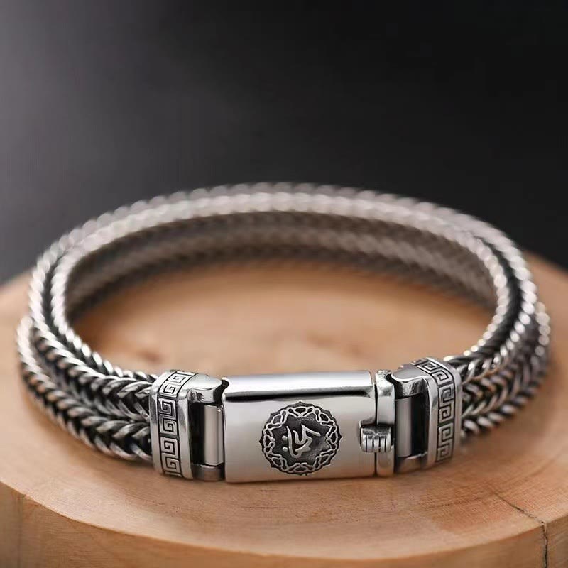 Nimara Ritual Om Mani Padme Hum Purity Peace Braid Style Bracelet
