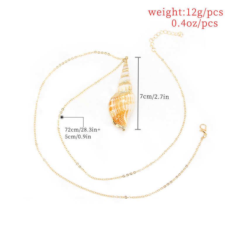 Nimara Ritual Natural Shankha Conch Shell Seashell Lucky Necklace Pendant