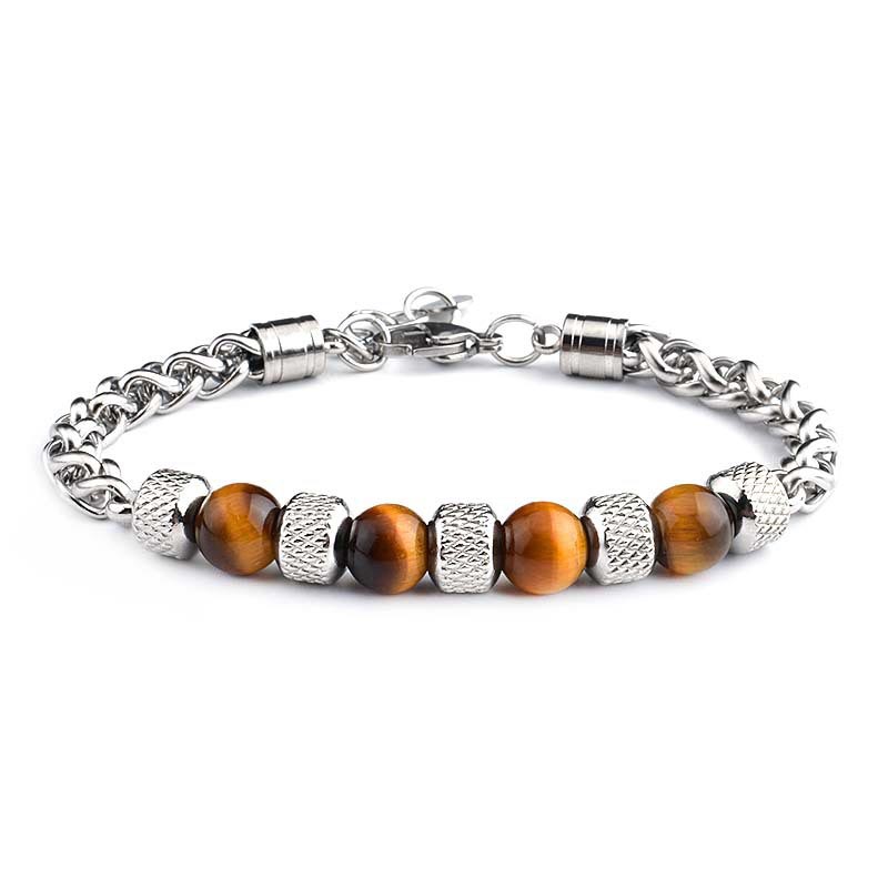 Nimara Ritual Black Onyx Tiger Eye Bead Courage Bracelet