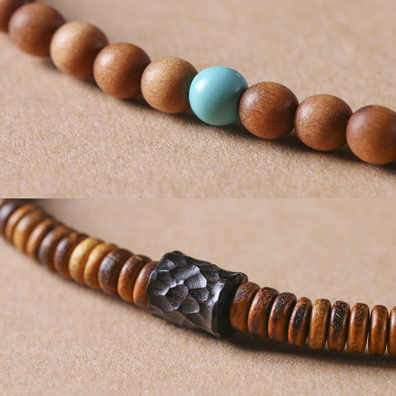Nimara Ritual Sandalwood Turquoise Protection Double Wrap Bracelet