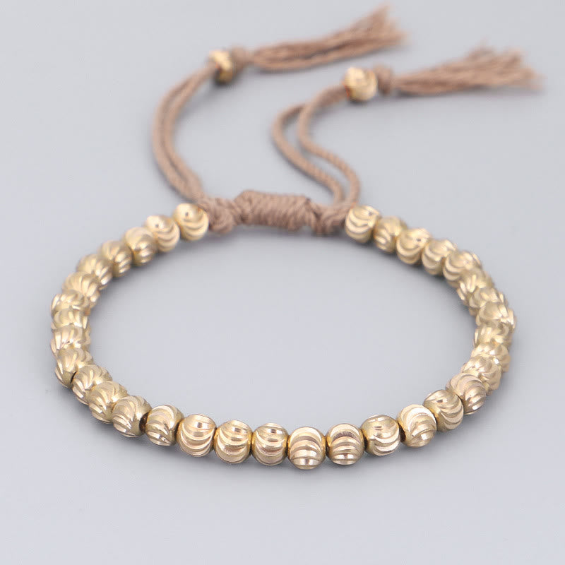 Nimara Ritual Tibetan Handmade Copper Bead Luck String Bracelet