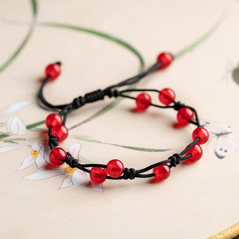 Nimara Ritual Red Agate Moss Agate Cinnabar Calm Bracelet