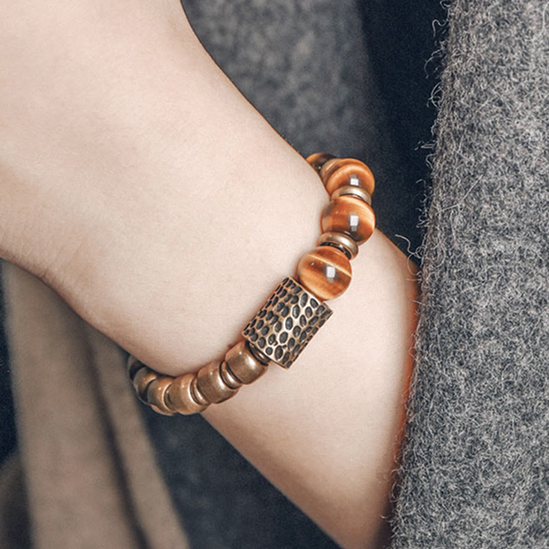 Nimara Ritual Tiger Eye Stone Copper Protection Bracelet