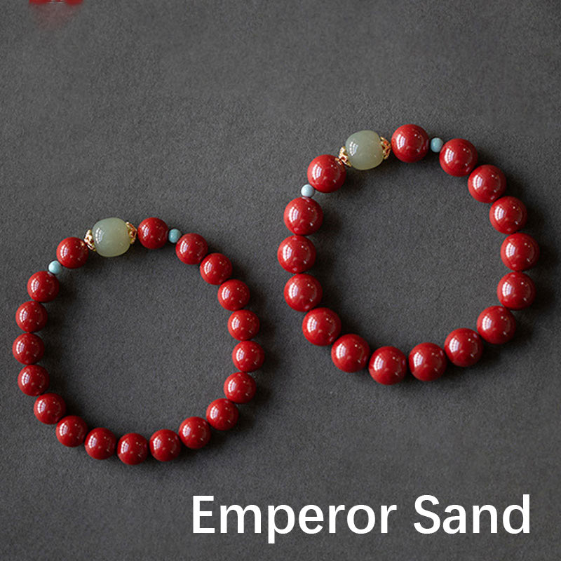 Nimara Ritual Cinnabar Green Aventurine Fortune Luck Bracelet