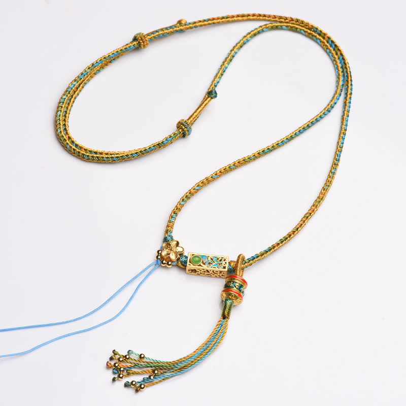 Nimara Ritual Colorful String Copper Wealth Necklace Pendant