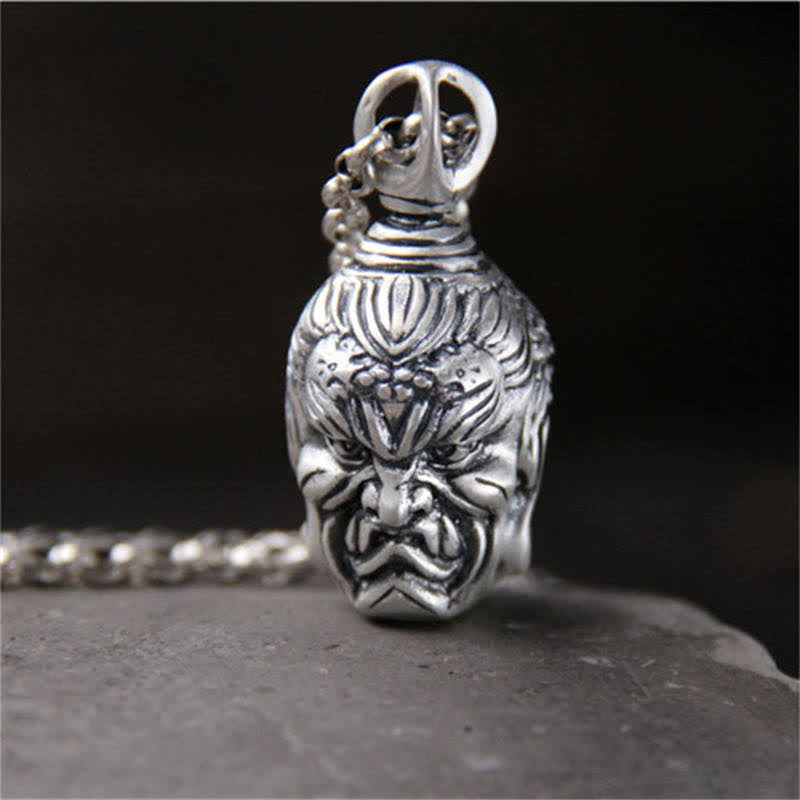 Nimara Ritual 999 Sterling Silver Buddha Demon Serenity Necklace Pendant
