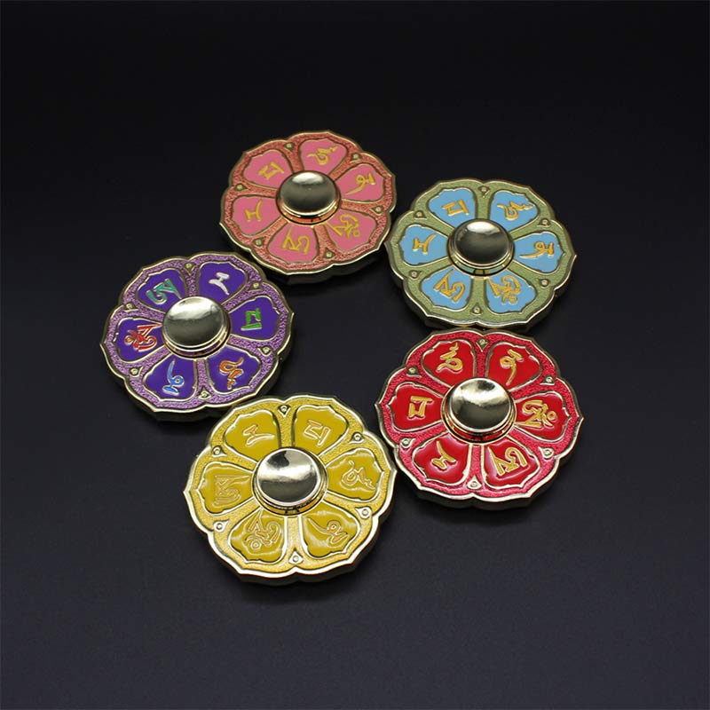 Nimara Ritual Six True Words Fidget Spinner Blessing Finger Hand Spinner Decoration