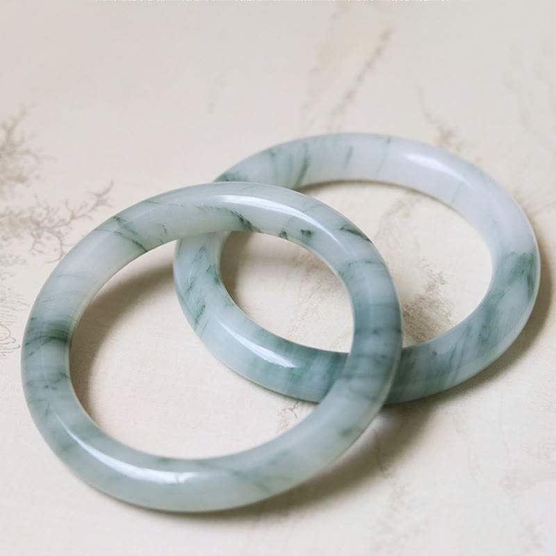 Nimara Ritual Natural Jade Luck Prosperity Bangle Bracelet