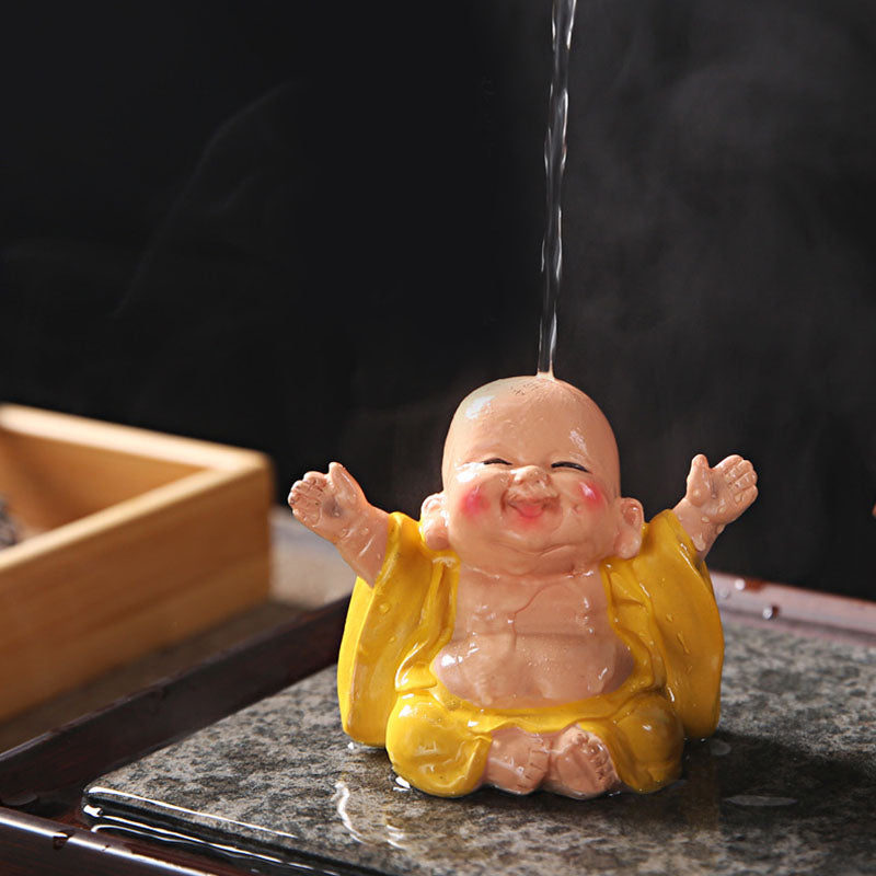 Nimara Ritual Color Changing Laughing Buddha Resin Tea Pet Wealth Home Figurine Decoration