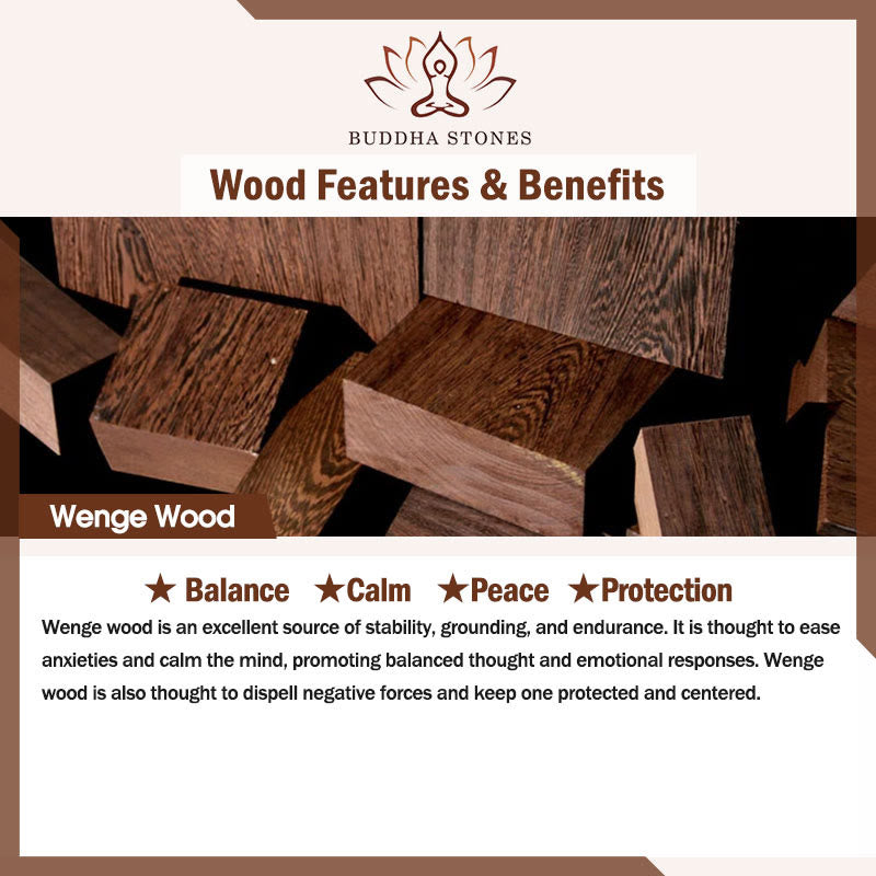 Nimara Ritual Wenge Wood Turquoise Stone Horn Style Protection Meditation Necklace Pendant