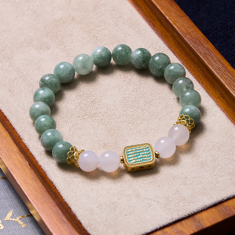 Nimara Ritual Promote New Beginnings Mint Green Jade Bracelet Bangle Bundle
