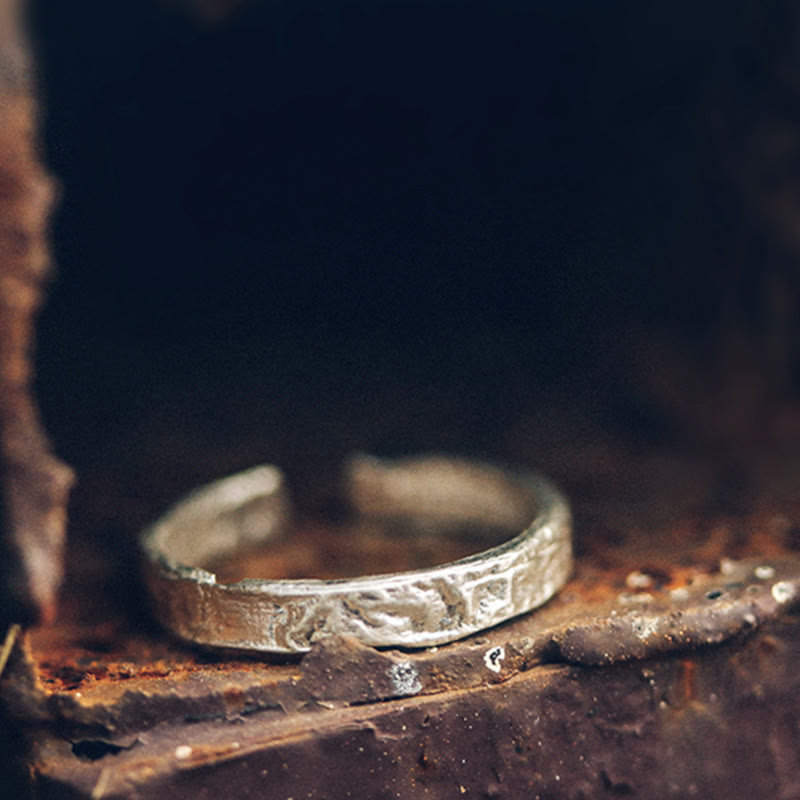 Nimara Ritual 925 Sterling Silver Simple Design Blessing Couple Ring