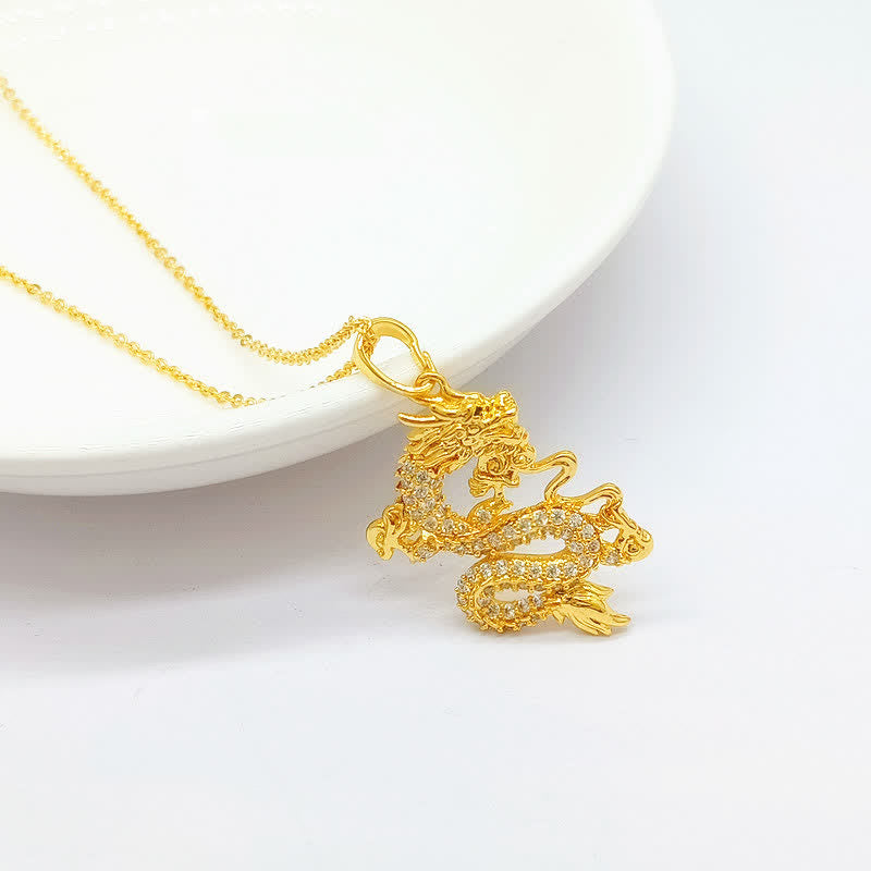 Nimara Ritual Gold Dragon Protection Necklace Pendant