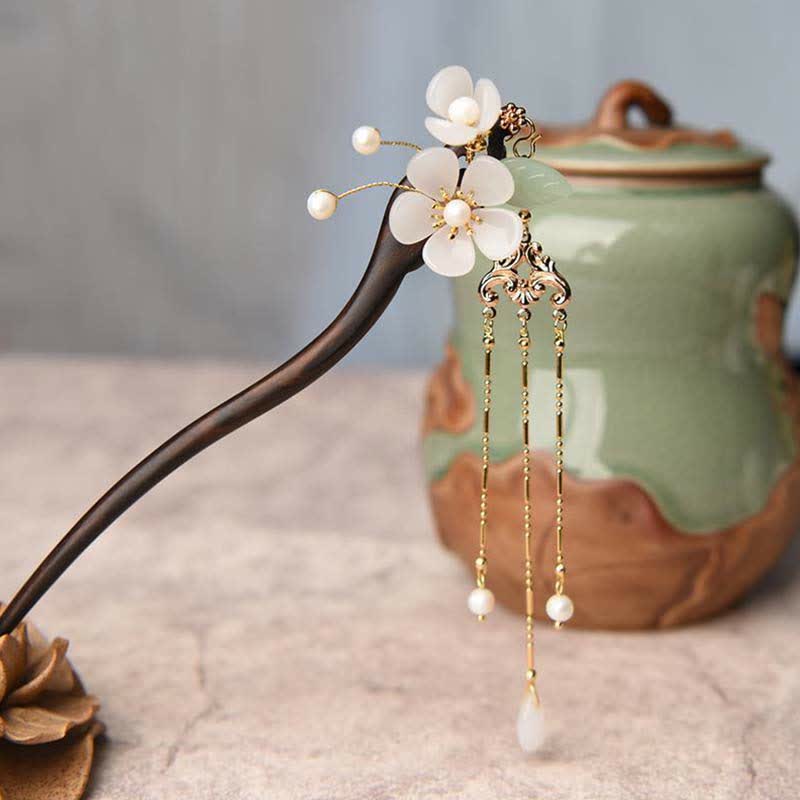 Nimara Ritual Ebony Flower Protection Blessing Hairpin Decorations