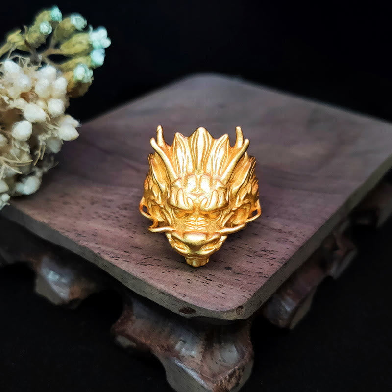 Nimara Ritual Golden Dragon Luck Protection Ring